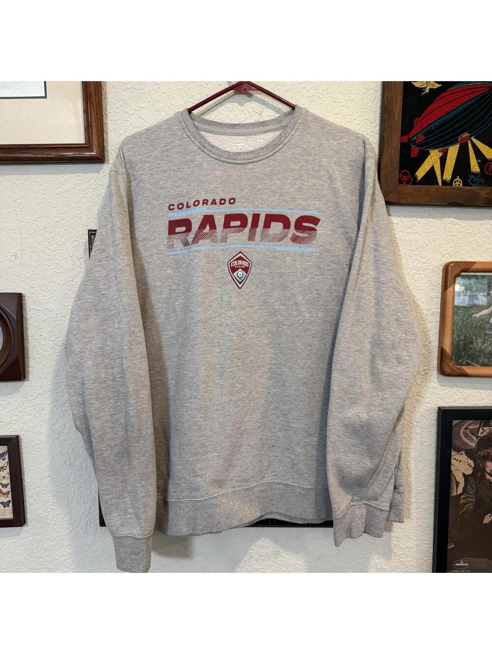 Vintage 00s NHL Fanatics Colorado‎ Avalanche Hockey Crewneck Sweatshirt Sz XL